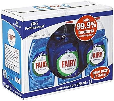 Fairy Antibacterial Washing Up Liquid (870ml) - Pack of 6, blue, 870 ml (Pack of 6) - Image 5