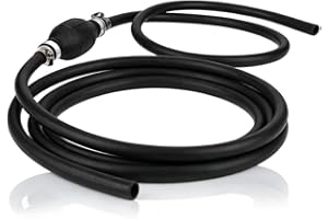 Universal Outboard Fuel Line with Primer Bulb, 3/8 Inch Gas Line Assembly for Marine Boat RV