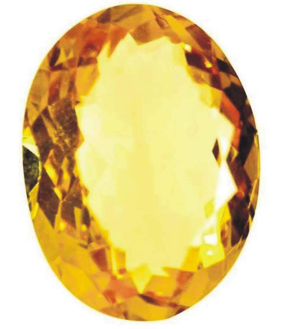 Tejvij And Sons Natural Certified Citrine GLI Certified Gemstone