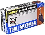 Hardy 7mil Nitrile Powder-Free Gloves 50 Pc Large