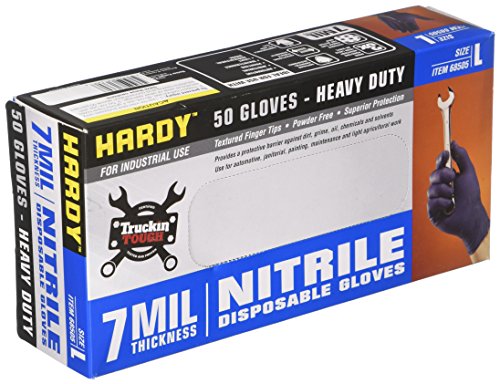 Hardy 7mil Nitrile Powder-Free Gloves 50 Pc Large