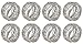 Divine Glance Napkin Ring with, Bling Table Decorations for Wedding Banquet Bridal Shower Christmas Dinner Holiday Party (Silver, 12)