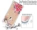 LUOLNH Slim Shockproof Clear Floral Pattern Soft Flexible TPU Back Cover Case Compatible with iPhone 6/6s [4.7 inch] -Pink Peony