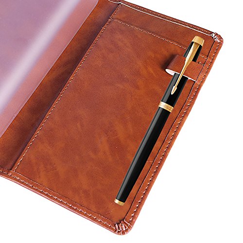 Leather Checkbook Cover Holder with Free Divider-Right and Left Handed Design Checkbook Cover case for Men&Women