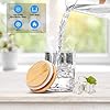 SAWAKE Glass Storage Jars with Bamboo Lids Silicone Ring Set of 12 (250ml) Small AirTight Kitchen Canister Jar Storage Container with Measuring Spoon for Spice Sugar Tea Coffee Beans Nuts Herbs Grains