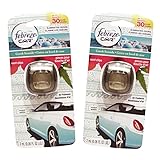 Febreze Car Vent Clips Air Freshener and Odor Eliminator, Greek Seaside - 2 Pieces