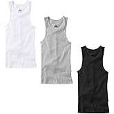 TZ Promise 3-6 Pack Men's Tank Top Undershirt 100% Cotton Plain Ribbed Workout A-Shirts