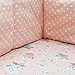 Brandream Unicorn Crib Bedding with Bumpers Blush Pink Baby Bedding Girls Nursery, 100% Soft Cotton, 11 pieces