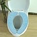 Sinland Paste-type Portable and Washable Toilet Seat Warmer Toilet Seat Cover Cushion Pads (Blue+Green+Light Brown) 15.7inchx3.1inch