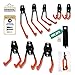 Heavy Duty Wall Hooks, 8-Pack Steel Garage Hooks for Garage Storage - Wall Mount Hanging Hooks Tool Organizer Holds 40 Lbs Each - Rust Resistant Double Hooks for Garden and Garage Tools Organization