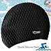 Premium Long Hair Swim Cap,Professional Silicone Swimming Cap for Adult Women and Men that Keep Hair Dry,Cover Ear’s and Highly Resilient Swim Caps Comfortable Fit all (Black)