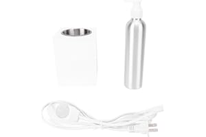 MOTOULAX Single Bottle Massage Oil Heater Rotating Temperature Control Lotion Warmer with One Aluminum Bottle