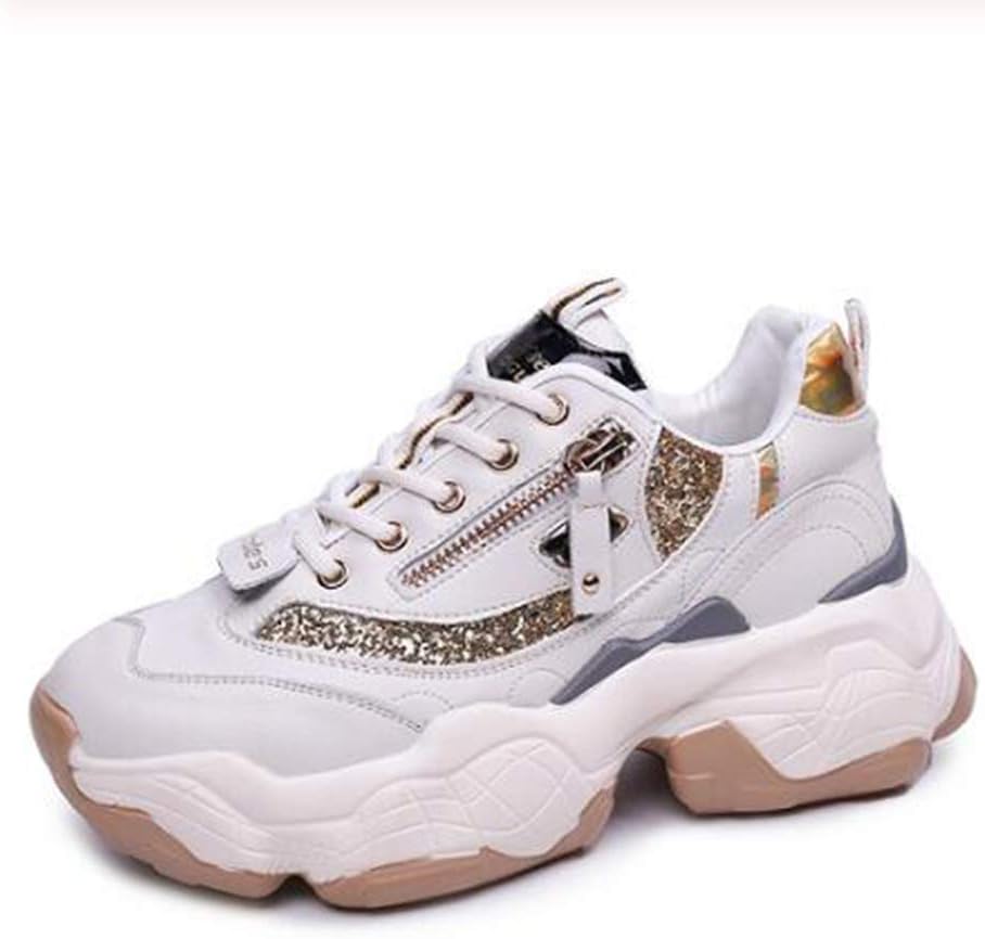 white sequin trainers