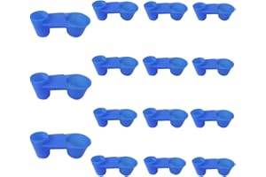 ACHICKLEAD 15pcs Automatic Bird Drinker Cups Water Bottl Plastic Pigeon Water Bottle Feeder for Quail Dove Chicken Cage (Blue)