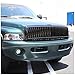 Spec-D Tuning Black Hood Grill Grille Compatible with 1994-2001 Dodge Ram
