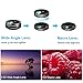 Phone Camera Lens, 5 in 1 Cell Phone Camera Lens 0.5x Wide Angle Lens+15x Macro Lenses +230° Fisheye Lens +CPL +Star Lens Compatible for iPhone x 8 7 6 6s plus Samsung Huawei Android Smartphone