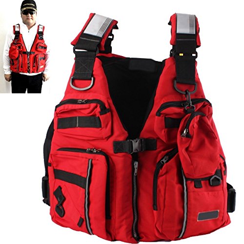 RIYIN Red Adult Buoyancy Aid Sailing Fishing Kayak Canoeing Life
