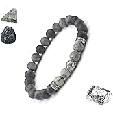 Kartini Studio Matte Labradorite and Grey Jasper Bracelet, Men's Bracelet, Bead Bracelet Man, Sterling Silver Beads Bracelet
