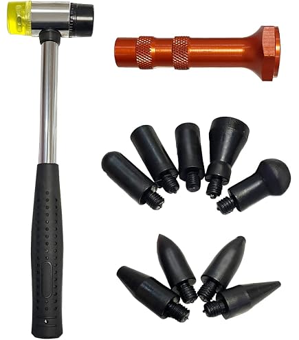 Juego De 15 Piezas Para Reparar Abolladuras Del Coche | Kit Profesional Con Palanca, Martillo Y Lengüetas - Ideal Para Principiantes Y Ahorrar En Taller
