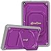Fintie Shockproof Case for Amazon Fire HD 8 Tablets (7th and 8th Generation, 2017 and 2018 Releases) - [Tuatara Magic Ring] [360 Rotating] Multi-Functional Grip Stand Carry Cover, Purple