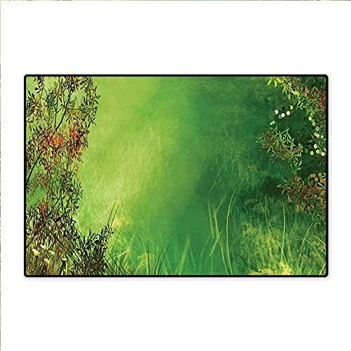 Water-Repellent Rugs Soccer Goal Post Sports Area Winner Loser Line Floodlit Best Team Finals Game Gym Theme Dual Surface 4'x6'