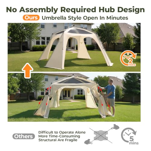 Alvantor 12' x 12' Pop Up Gazebo Review: 4-Season Instant Canopy with Curtain Options image 21