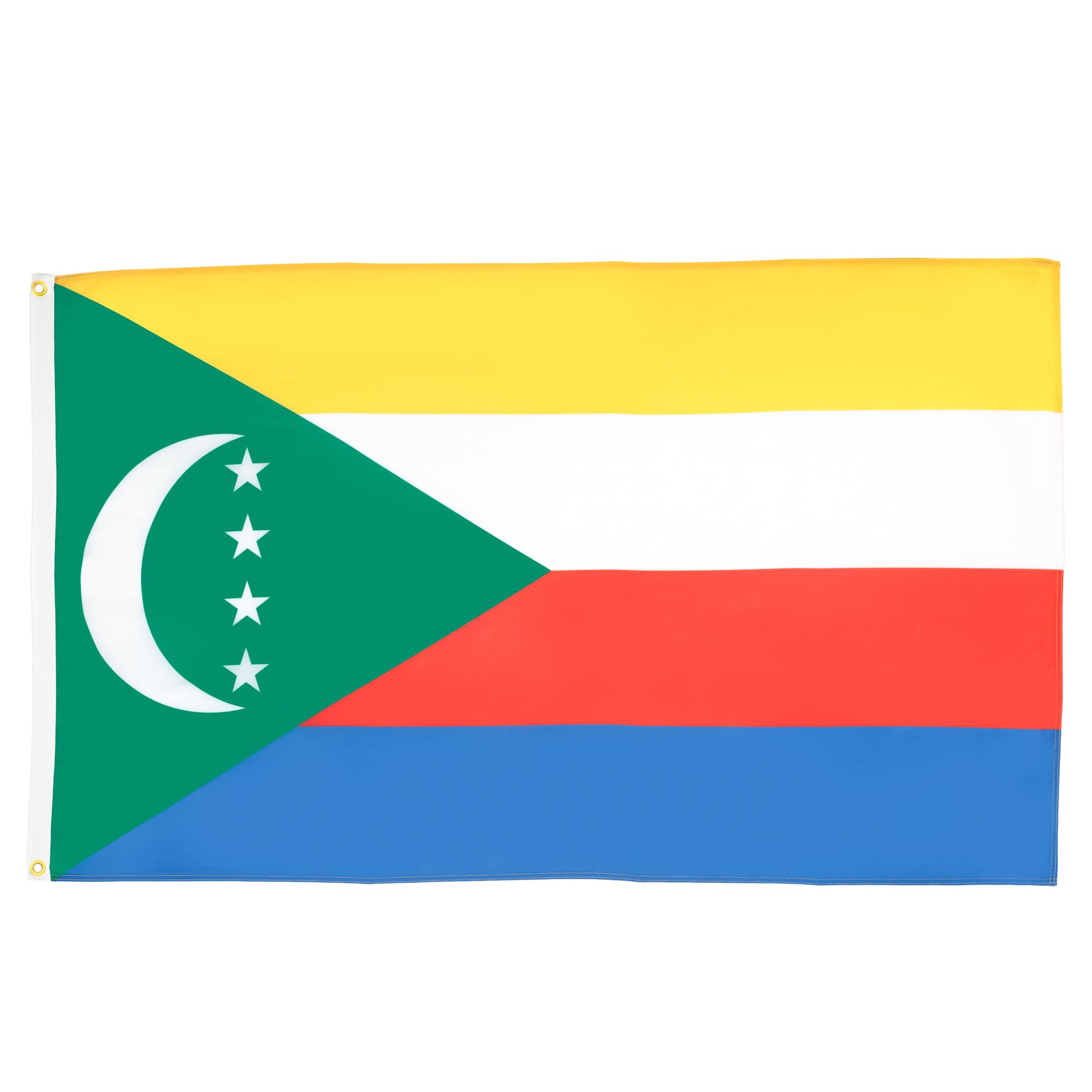 AZ FLAG - Comoros Flag - 2x3 Ft - 100D Polyester Comoran Banner with Two Metal Grommets - Fade Resistant - Vivid Colors - 2' x 3' Feet - 90x60 Cm — image 1