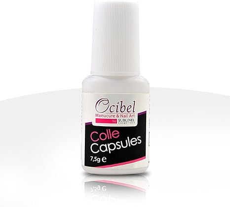 Ocibel Colle Capsules Pour Faux Ongles Avec Pinceau 75 Ml Manucure Faux Ongles Et Nail Art