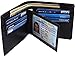 HOPSOOKEN RFID Leather Bifold Wallets Women Men Flipout Slim ID Wallet Trifold (Black (MID))