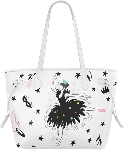 Handbags Tote Bag Ballet Ballerina Girl Totes Bags Womans Tote Bag Large Capacity Water