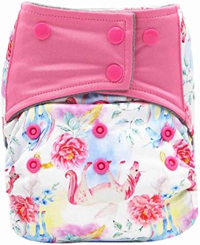 AIO Reusable Washable Cloth Diaper Nappy Charcoal Bamboo Insert Overnight (A-07)