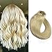 Licoville Blonde Clip in Hair Extensions Human Hair, 15 Inch Short #60 Platinum Blonde Real Hair Extensions Clip in Double Weft 70g 7pcs Seamless Blonde Remy Hair Extensions for Women