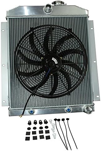 NileRoyal 3 ROW RACING FULL ALUMINUM RADIATOR FOR 1947-1954 CHEVY 3100/3600/3800 TRUCK PICKUP l6 + 16" FAN