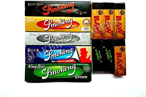 5 Booklets of King Size Rolling Papers & 6 Booklets of Standard Rolling Tips By MakBros (Smoking Various 3)