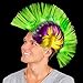 Fun Central AD154 LED Light Up Mohawk Wig - Green Yellow and Purple