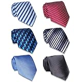 AVANTMEN Classic Men’s Neckties 6 PCS Woven Jacquard Neck Ties (S3)