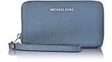 Michael Kors Giftables Jet Set Travel Flat Leather Phone Case (Sky Blue)
