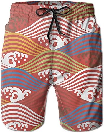 Sea Wave Auspicious Lines Classic Style Gentleman Home Shorts