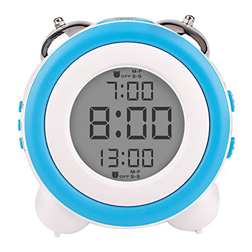 Egundo Digital Alarm Clock for Kids,Large Numbers Display Loud Alarm