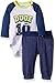 BON BEBE Baby Boys' 2 Piece Bodysuit Set with Sweatpant, Football Green, 6-9 Months