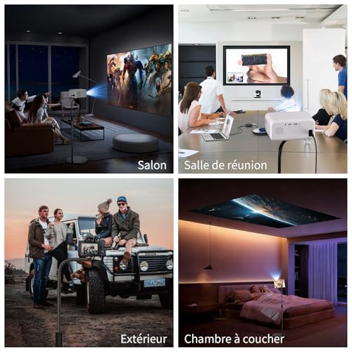VISULAPEX Soporte de Proyector Ajustable de 80 a 145 cm, con rótula giratoria de 360°, Soporte proyector Suelo Compatible con proyector, cámara Web y cámara, Carga máxima 10 kg