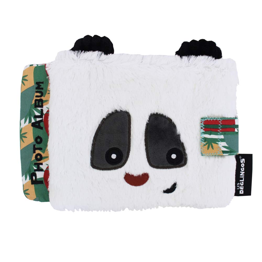 Les Déglingos - Rototos The Panda - Photo Album - Ultra Soft - Plush - Fun - Educational Toy - Suitable from Birth