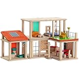 Amazon.com: Plan Toy Chalet Doll House with Furniture 