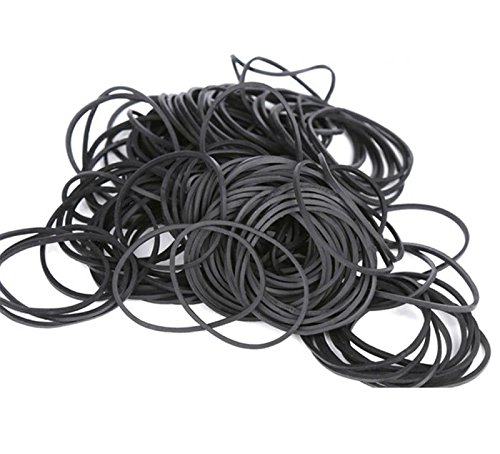 Hamosky Rubber Band Paper Bills Dollars Money Elastic Stretchable Bands 500Pcs (Black)