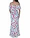 BIUBIU Women's Elegant Off Shoulder Floral Party Bodycon Maxi Dress Grid XL