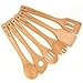 Bamber 6 Pieces Wooden Spoons for Cooking Wood Kitchen Utensil Set