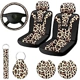 7 Pieces Leopard Print Car Decorations, Includes