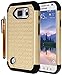 Style4U S6 Active Case, Galaxy S6 Active Case, Studded Rhinestone Crystal Bling Hybrid Armor Case Cover for Samsung Galaxy S6 Active **Does Not Fit Galaxy S6** with 1 Stylus [Gold/Black]
