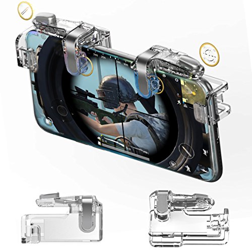 Mobile Game Controller,Zeesean Android / iPhone Game Controller,1 Pair of PUBG Mobile Controller with Elastic Pad,Non-slip,No Need to Remove Phone Case,Upgraded Metal Edition Mobile Game Controller,Zeesean Android / iPhone Game Controller,1 Pair of PUBG Mobile Controller with Elastic Pad,Non-slip,No Need to Remove Phone Case,Upgraded Metal Edition