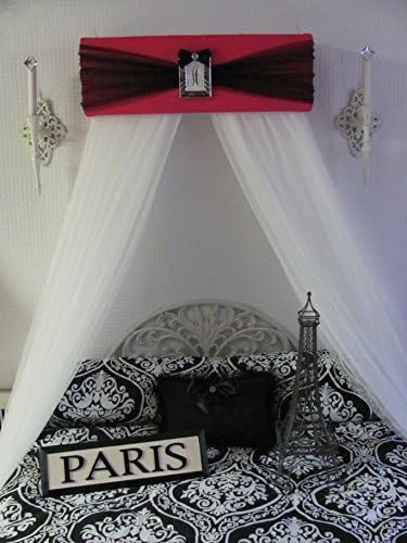Crib Canopy Bed Crown Teester Princess Personalized FREE White sheer curtains Shabby chic